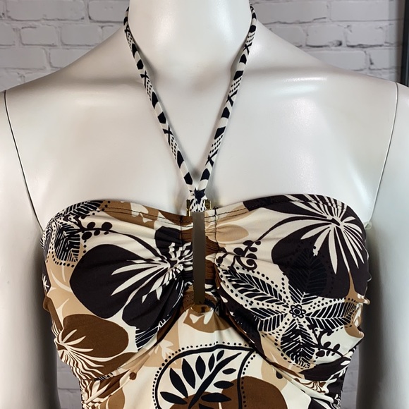 LA BLANCA Black/Brown/Cream 1pc Swimsuit Size: 8 - Picture 3 of 17